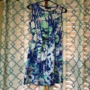 Watercolor floral dress